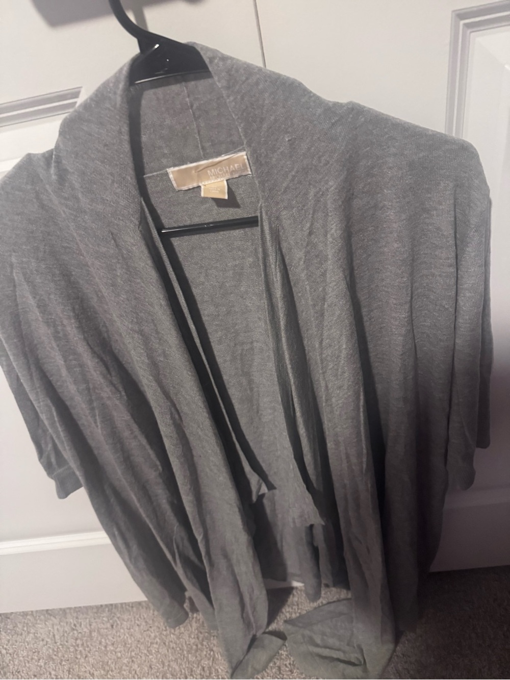 Women's Grey Open Front Cardigan